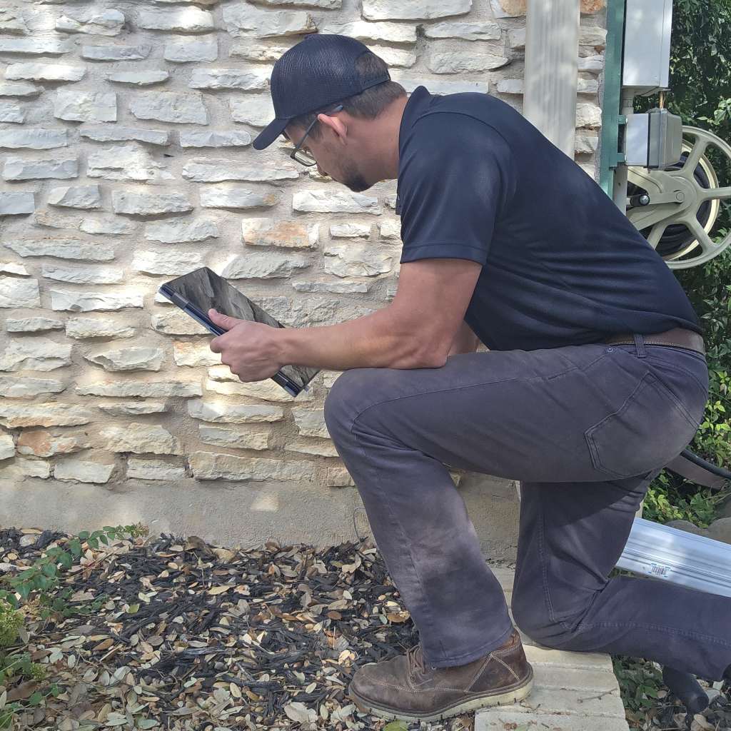 Home inspection Austin examining the home's foundation for structural issues