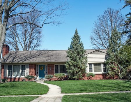 older home with mature trees sewer line inspection